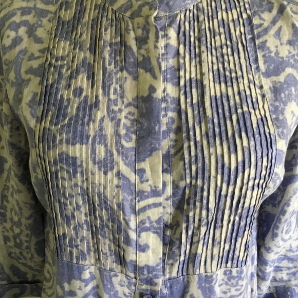 Coldwater Creek soft linen periwinkle-blue tunic - Picture 8 of 10